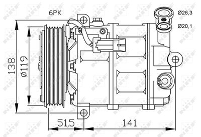NRF Kompressor, Klimaanlage GENUINE (32499G)
