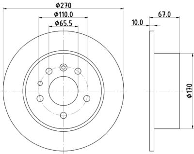 MINTEX MDC398 Тормозные диски  для CHEVROLET  (Шевроле Омега)