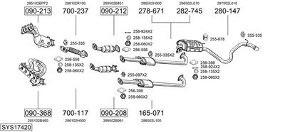 Изпускателна система BOSAL SYS17420