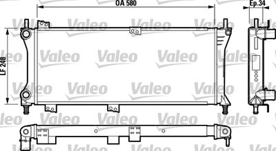 VALEO 732792 Радиатор охлаждения двигателя  для FIAT PANDA (Фиат Панда)