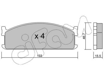 Комплект тормозных колодок, дисковый тормоз CIFAM 822-265-0 для ISUZU MIDI
