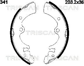 Комплект тормозных колодок TRISCAN 8100 14341 для NISSAN SUNNY