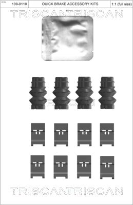 Комплектующие, колодки дискового тормоза TRISCAN 8105 231626 для MERCEDES-BENZ X-CLASS