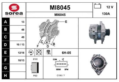 GENERATOR / ALTERNATOR SNRA MI8045