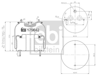 Bellow, air suspension FEBI BILSTEIN 175642