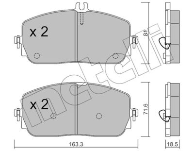 Brake Pad Set, disc brake 22-1194-0
