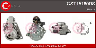 CASCO CST15160RS Стартер для RENAULT LAGUNA I (B56_, 556_) 2.2 D (B56F/2)