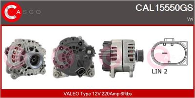 Генератор CASCO CAL15550GS для VW TOUAREG