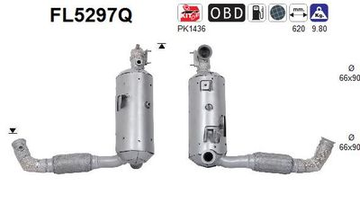 Filtr sadzy / filtr cząstek stałych, układ wydechowy AS 2272527