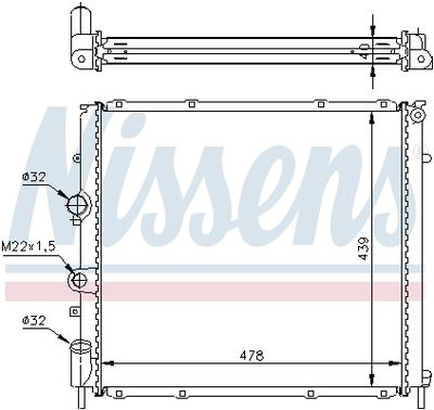 RADIATOR RACIRE MOTOR NISSENS 63854A 4