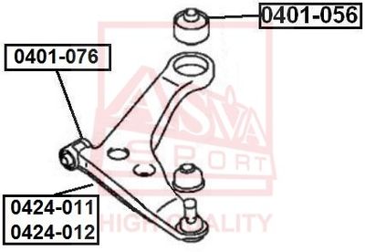 Подвеска, рычаг независимой подвески колеса ASVA 0401-076 для MITSUBISHI LANCER