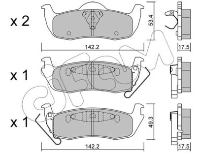 Комплект тормозных колодок, дисковый тормоз CIFAM 822-720-0 для JEEP COMMANDER