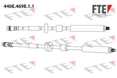 FTE 9240631 Тормозной шланг  для PEUGEOT 308 (Пежо 308)
