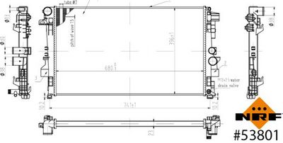 Chladič, chlazení motoru NRF 53801