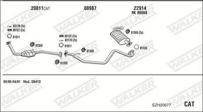 SISTEM DE ESAPAMENT WALKER SZH20677