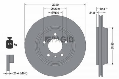 спирачен диск PAGID 50319NC