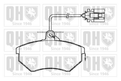 Комплект тормозных колодок, дисковый тормоз QUINTON HAZELL BP608 для VW CORRADO