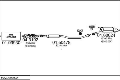 SISTEM DE ESAPAMENT MTS MAZD39890A003725