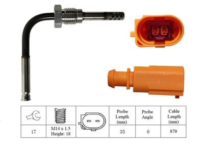 SENZOR TEMPERATURA GAZE EVACUARE