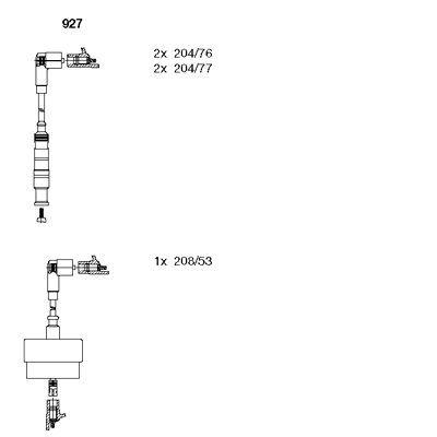 SET CABLAJ APRINDER BREMI 927