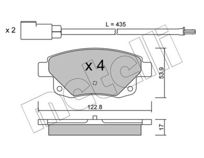 Brake Pad Set, disc brake 22-0681-0