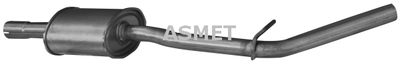 Средний глушитель выхлопных газов ASMET 10.072 для RENAULT KANGOO