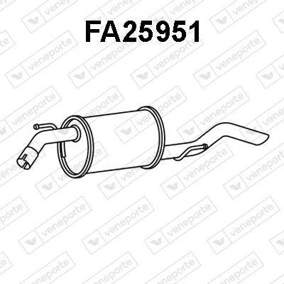 Глушитель выхлопных газов конечный VENEPORTE FA25951 для FIAT TIPO