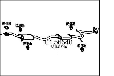 MTS 01.56540 Глушитель выхлопных газов  для MAZDA 323 S IV (BG) 1.3