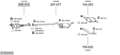 SISTEM DE ESAPAMENT BOSAL SYS02029