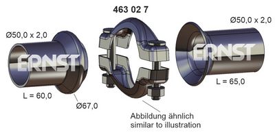 SET REPARATIE TEAVA DE EVACUARE ERNST 463027