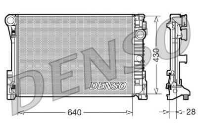Радиатор, охлаждение двигателя DENSO DRM17110 для MERCEDES-BENZ GLK-CLASS