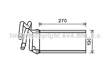 Теплообменник, отопление салона AVA QUALITY COOLING TO6705 для TOYOTA TUNDRA