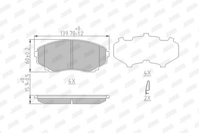BREMSBELAGSATZ SCHEIBENBREMSE JURID 572435J 1