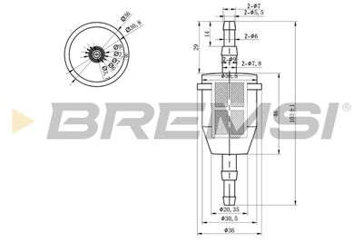 Топливный фильтр BREMSI FE0034 для SEAT FURA
