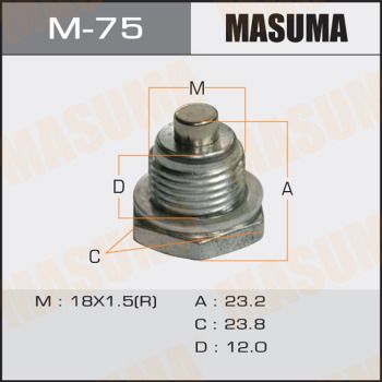 Резьбовая пробка, масляный поддон MASUMA M-75 для HYUNDAI CRETA