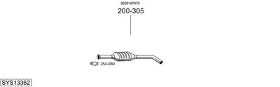 Układ wydechowy BOSAL SYS13362