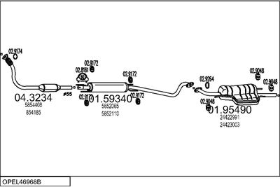 SISTEM DE ESAPAMENT MTS OPEL46968B132778