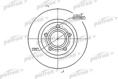Тормозной диск PATRON PBD4239 для AUDI A6