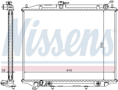 Radiator, engine cooling 68707A