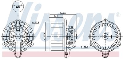 NISSENS 87564 Вентилятор салона  для HYUNDAI i30 (Хендай И30)