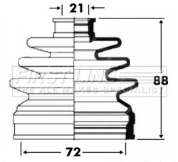 Bellow, drive shaft FIRST LINE FCB2813