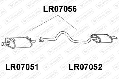 VENEPORTE LR07056 Глушитель выхлопных газов  для LAND ROVER RANGE ROVER I 3.9 Cat 4x4