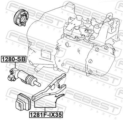 Slave Cylinder, clutch 1280-SB