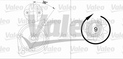 Стартер VALEO 455555 для MITSUBISHI TREDIA