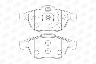 BREMSBELAGSATZ SCHEIBENBREMSE CHAMPION 573025CH 1