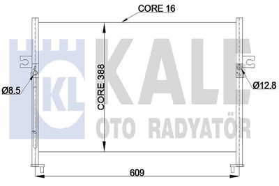 Конденсатор, кондиционер KALE OTO RADYATÖR 342425 для HYUNDAI PORTER