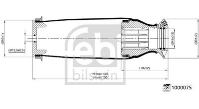 BURDUF SUSPENSIE CABINA SOFER FEBI BILSTEIN 1000075