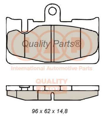Комплект тормозных колодок, дисковый тормоз IAP QUALITY PARTS 704-17145 для LEXUS LS