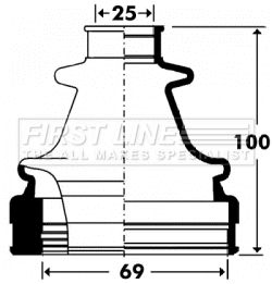 Bellow, drive shaft FIRST LINE FCB2902