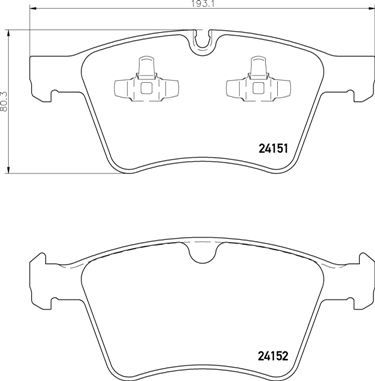 Brake Pad Set, disc brake P 50 115